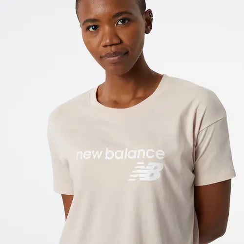 New Balance Classic női póló, krémszín - MYBRANDS.HU