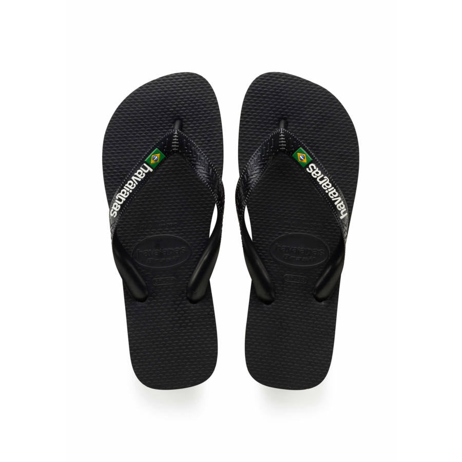 Havaianas Brasil Logo flip-flop papucs, fekete - MYBRANDS.HU