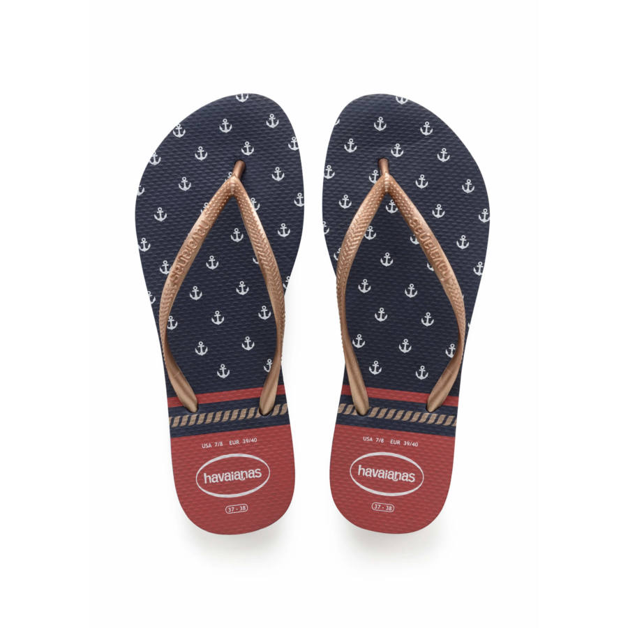 Havaianas Slim Nautical flip-flop papucs, színes mintás - MYBRANDS.HU