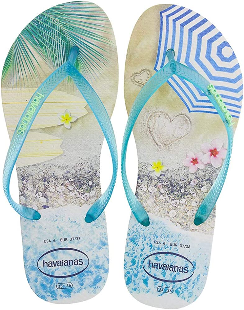 Havaianas Slim Paisage flip-flop papucs, tegerpart mintás, világoskék - MYBRANDS.HU