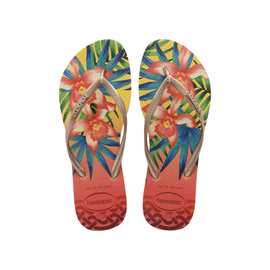 Havaianas Slim Tropical flip-flop papucs, mintás sárga - MYBRANDS.HU