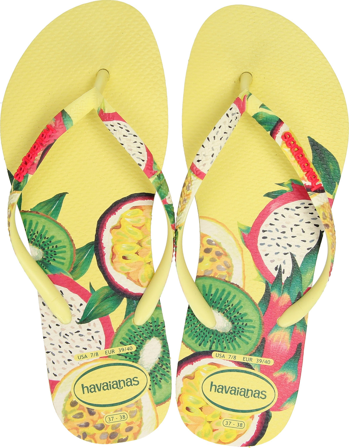 Havaianas Slim Sensation flip-flop papucs, sárga mintás -MYBRANDS.HU