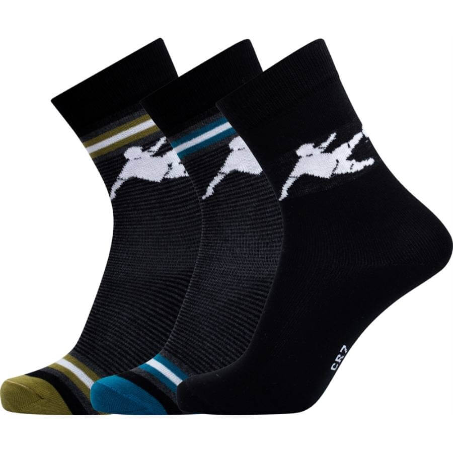 CR7 Gyerek zokni 3 darabos szürke/fekete/mintás - MYBRANDS.HU