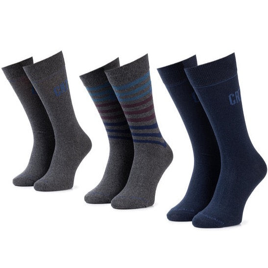 CR7 Férfi zokni 3 darabos szürke/kék - MYBRANDS.HU