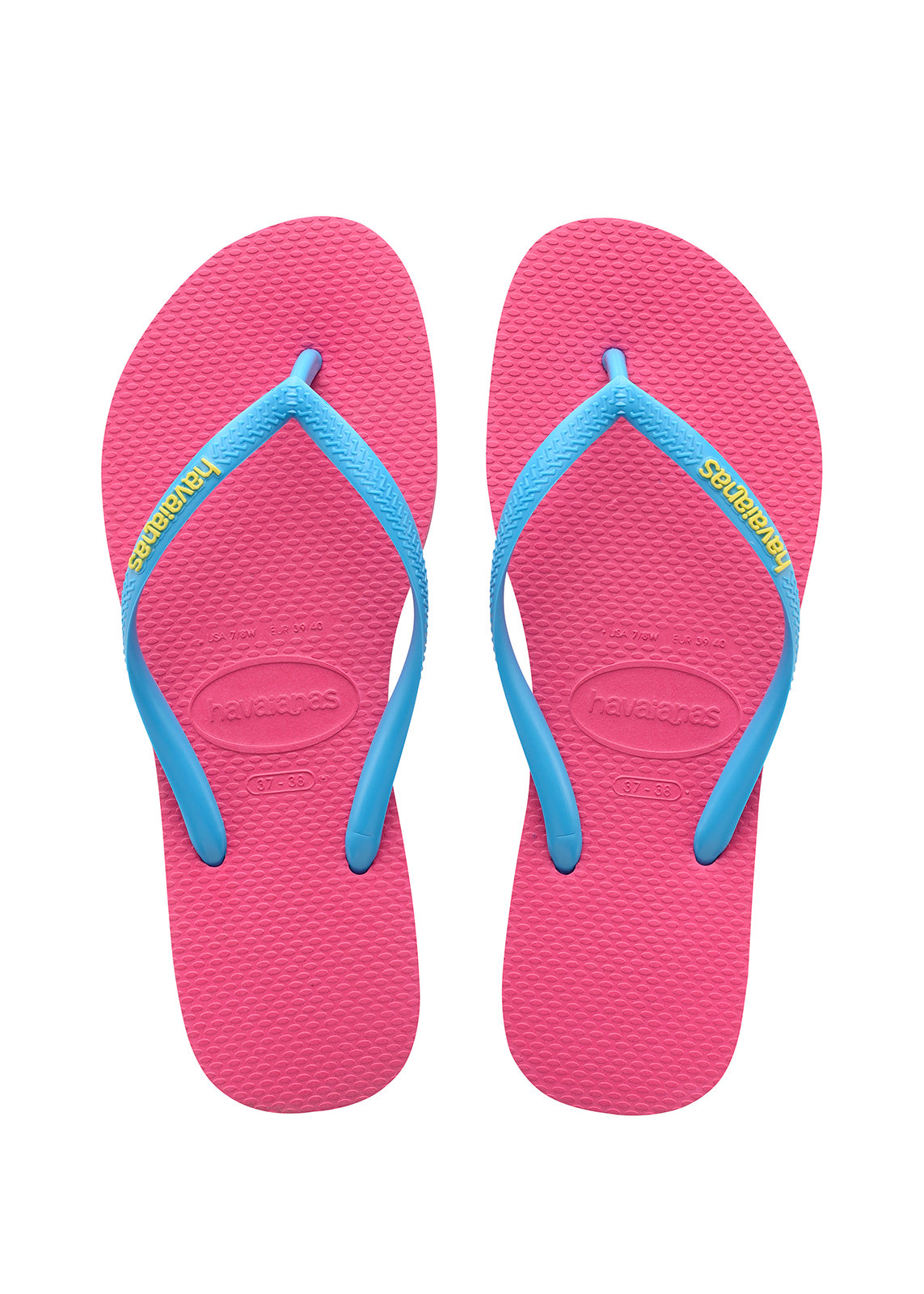 Havaianas Slim logo pop-up flip-flop papucs, rózsaszín - MYBRANDS.HU