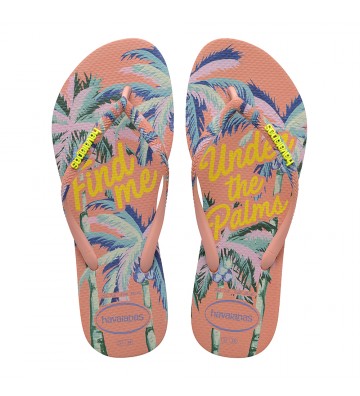 Havaianas Slim Summer flip-flop papucs, pasztell rózsaszín-sárga mintás - MYBRANDS.HU