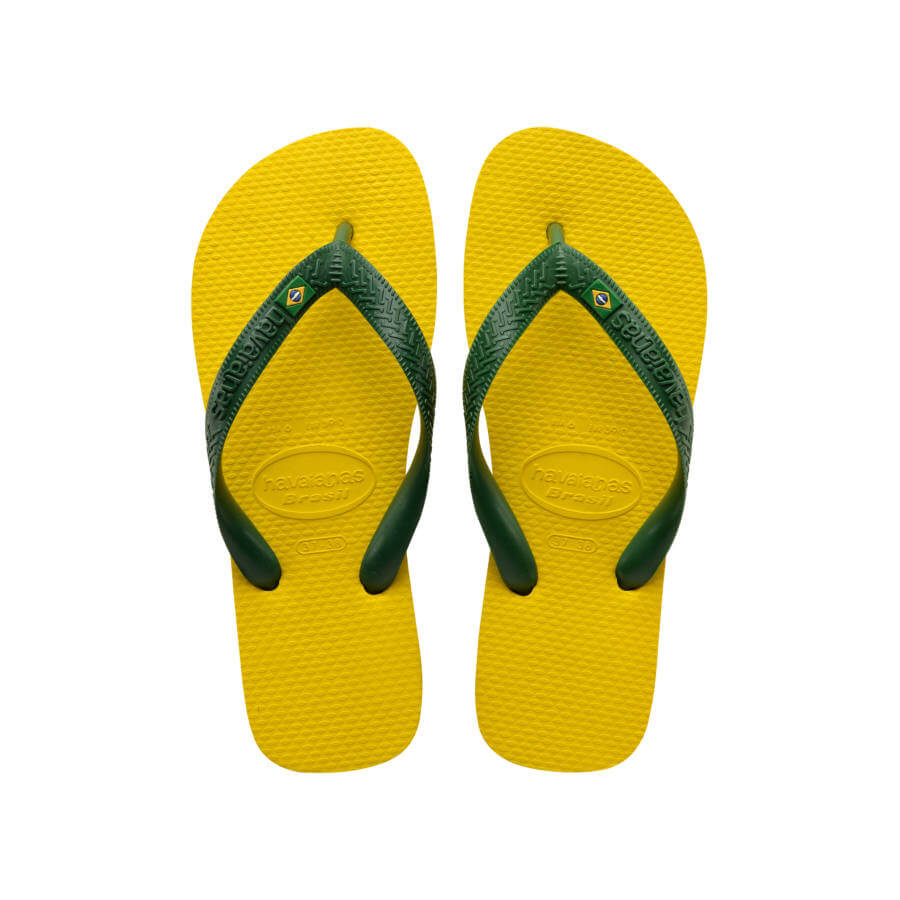 Havaianas Brasil Logo flip-flop papucs, sárga - MYBRANDS.HU